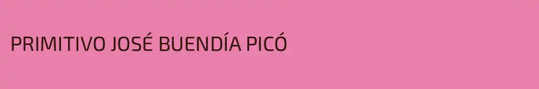 PRIMITIVO JOSÉ BUENDÍA PICÓ